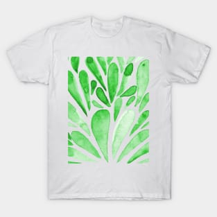 Watercolor artistic drops - green T-Shirt